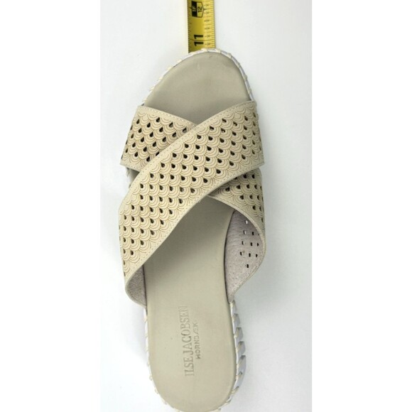 Ilse Jacobsen Tulip Cross Band Sandal Slide Milk Cream US 9.5  EU 40 READ - Picture 11 of 11